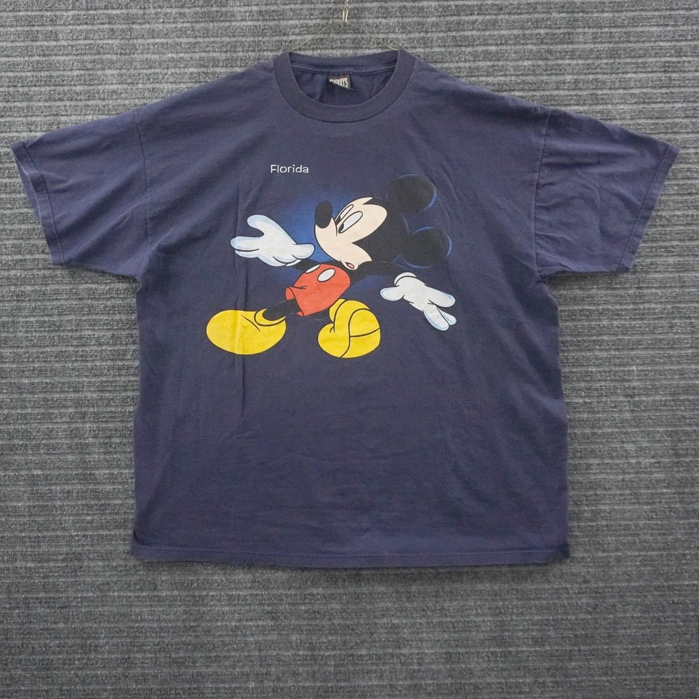 Vintage 90s Sherry's Best Mickey Mouse T-Shirt Mens XXL Navy Florida Graphic